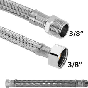 Tuyau flexible en acier inoxydable 3/8 M X 3/8 F-50 cm pour outil de tournage - Product Image 2