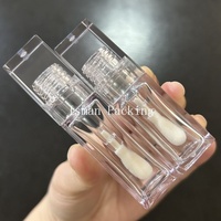 ISMAN Offre Spéciale – Tube de brillant à lèvres carré transparent 8ml 10ml avec grand applicateur, emballage transparent pour gloss, bouteille personnalisable avec logo