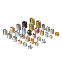 Insert fileté à bride en acier inoxydable pour réparation de filetage pour kit d'assortiment en laiton plastique avec trou traversant