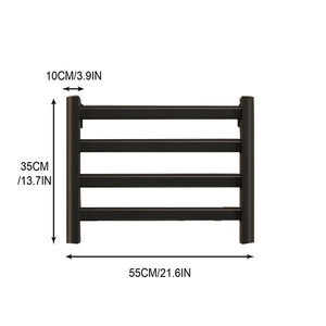 Sèche-serviettes électrique mural intelligent sans fil en aluminium à 4 barres avec minuterie pour salle de bain - Product Image 5