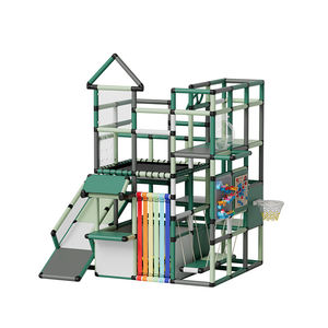 ชุดโครงปีนสำหรับเด็กพร้อมชิงช้าสไลด์สำหรับใช้ในบ้านโรงเรียนและห้างสรรพสินค้าวัสดุ PP เป็นมิตรต่อสิ่งแวดล้อมชุดสวนสนุก - Product Image 1