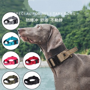 Gran oferta, mango de fibra de poliéster reflectante ajustable de alta calidad, hebilla de Metal resistente, collares tácticos medianos grandes para perros - Product Image 1