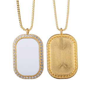 Subli-Forward Elegante Goud Verzilverd Sublimatie Ketting Met Steentjes Voor Sieraden En Relatiegeschenken - Product Image 4