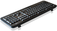Pasokan produsen layanan OEM profesional Tiongkok penjualan laris klasik ergonomis tata letak berbeda 104 kunci Keyboard berkabel Usb