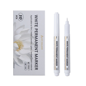 Marcatore <span class=keywords><strong>bianco</strong></span> di grande capacità ad asciugatura rapida impermeabile arte alta lucentezza a base di olio spesso marcatore in pietra di legno - Product Image 2