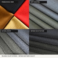 Tissu de luxe 100 % laine 600g, simple face, effet vague d'eau, pour manteau, sur mesure, vente en gros directe usine