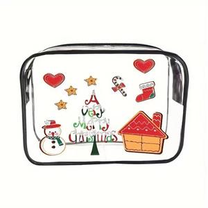Pochette cosmétique en PVC de haute qualité sac cadeau de Noël sac cadeau de nouvel an transparent - Product Image 3