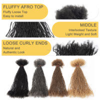 100 helai/pak Multi Warna 12 inci 0.1cm lembut Deadlocks Interlock mikro Inter Locs Sister Locs Ekstensi UNTUK WANITA HITAM