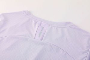 夏の女性用アウトドア通気性ランニングスポーツTシャツ速乾性4方向ストレッチクルーネック伸縮性半袖スキニー - Product Image 5