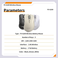 Souris de jeu sans fil ergonomique 2,4 G, 3 DPI réglables, portée de 10 m, souris optique USB Plug&Play pour PC, bureau et jeux occasionnels