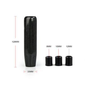Pommeau de levier de vitesse en fibre de carbone CRAS7P, 13cm, levier de changement de vitesse ergonomique pour voiture à transmission manuelle - Product Image 3
