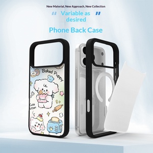 Nuova custodia magnetica fai-da-te per telefono, pellicola trasparente riutilizzabile e sostituibile, design intercambiabile e personalizzabile, compatibile con <span class=keywords><strong>iPhone</strong></span> 18 - Product Image 5
