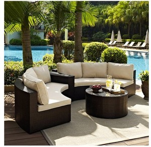 BILIDO Luxury Metal <strong>Frame</strong> <strong>Wooden</strong> Sectional <strong>Sofa</strong> Outdoor Aluminum Furniture Round Patio <strong>Sofa</strong> Outdoor Furniture Round Garden <strong>Sofa</strong> - Product Image 5