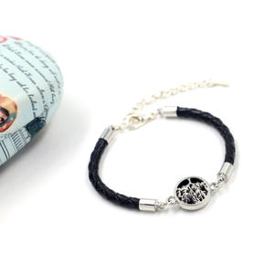 เครื่องประดับอินเทรนด์โลหะผสมต้นไม้ชีวิตหนังเชือกเสน่ห์สร้อยข้อมือสําหรับผู้หญิง - Product Image 4