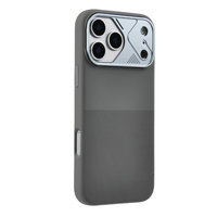 Coque de téléphone antichoc en silicone liquide avec anneau métallique pour appareil photo à trous fins et touches latérales métalliques de haute qualité pour iPhone 17, 17 Pro, 18 Pro Max