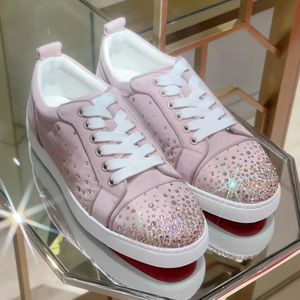 Chaussures de marche rétro décontractées pour femmes à lacets et semelle rouge, tige en filet, marque JiuZhou 2026. Tendance de la mode masculine de luxe avec amorti de créateur - Product Image 1