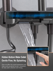 Ensemble de douche en gros d'usine avec affichage numérique LED, pommeau de douche pluie, douchette à main et robinetterie de salle de bain - Product Image 5