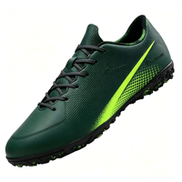 Chaussures de football Tabrebull avec doublure en mesh, unisexes, pour intérieur et extérieur, athlétiques, pour terrain synthétique, antidérapantes, amorties, printemps-hiver, noires, taille 38 EU