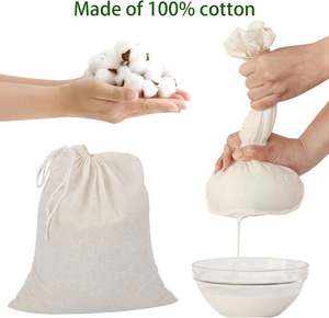 Custom Letter Pattern Printed Foldable White Organic Cotton <b>Drawstring</b> <b>Pouch</b> Bags for Jewelry Shopping Personalized with Logo - Product Image 3