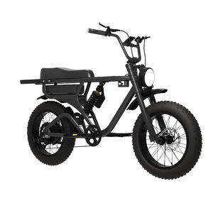 Vélo électrique vintage à suspension intégrale avec pneus larges, moteur de moyeu arrière 500w 750w, batterie au lithium, le <span class=keywords><strong>plus</strong></span> populaire des OEM - Product Image 1