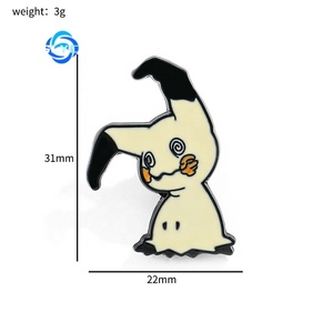 Bros Pin Logam Mimikyu Pokemon Kreatif, Desain Karakter Lucu untuk Dekorasi Tas dan Pakaian - Product Image 6
