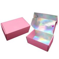 Caja de Cartón Kraft Marrón Biodegradable y Ecológica Personalizada con Relieve para Envíos de Comercio Electrónico, Caja de Correo Plegable Corrugada