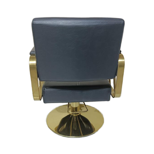 Poltrona Moderna per Salone Nera e Oro, Sedie da Parrucchiere per Stazione di Lavoro Femminile - Product Image 4