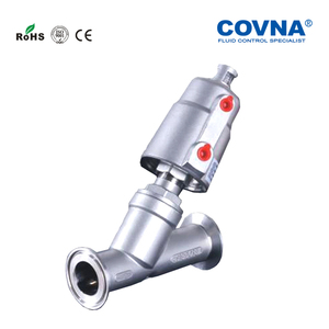 วาล์วควบคุมน้ำ/อากาศ/ไอน้ำแบบนิวเมติกชนิด Angle Seat ขนาด 1 นิ้ว สแตนเลส ยี่ห้อ COVNA รุ่น B2Bclearance Sale Tri Clamp แบบสองทาง สองทิศทาง - Product Image 3