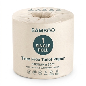 Rouleaux de papier toilette 100% pulpe de bambou, doux, épais, sans peluches, écologiques, jetables, <span class=keywords><strong>pour</strong></span> usage domestique - Product Image 1