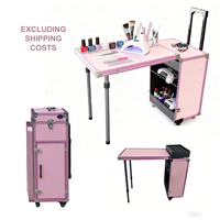 Valise à roulettes pour manucure, organiseur de vernis à ongles, chariot de maquillage professionnel pour studio ou voyage
