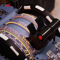 Kit de matériel de cockpit standard pour simulateur Airbus A320 avec panneau de commande d'accélérateur à double moteur et double mode de niveau, et commutation automatique aléatoire