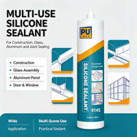 Scellant silicone neutre transparent résistant aux intempéries pour aquariums en verre, travaux du bois, emballage et transport