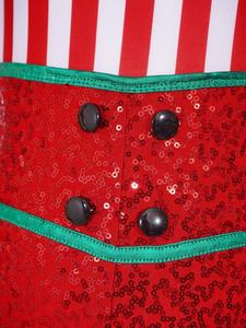 6-16 kostum tongkat Natal anak perempuan, gaun Natal ikatan simpul, Jumpsuit pentas panggung untuk anak perempuan - Product Image 4