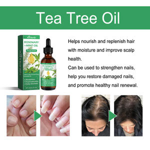 Suero nutritivo para el crecimiento del cabello, cuidado del cuero cabelludo, menta Romero, aceite esencial para el cabello, 60ml - Product Image 2