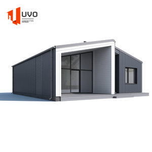 Modular portabel 2-3 kamar tidur Prefab paket datar kabin taman kecil wadah Modern rumah villa - Product Image 4