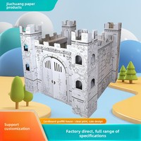 Maison en carton BOSUN à peindre soi-même, puzzle 3D à assembler, vente en gros, personnalisable par l'usine de papier, pour enfants de 7 à 14 ans, DIY