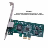 Tarjeta de red Gigabit PCI-E1X RJ45 para gráficos de computadora, puerto de alta velocidad de 1000m, YB3515 en stock, transferencia de control maestro