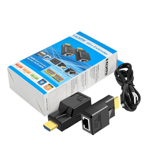 Mini prolongateur <span class=keywords><strong>HDMI</strong></span> 60M sur câble réseau Cat6 LAN Ethernet 1080P <span class=keywords><strong>HDMI</strong></span> vers <span class=keywords><strong>RJ45</strong></span> Répéteur Prolongateur <span class=keywords><strong>Transmetteur</strong></span> de signal sans perte - Product Image 5