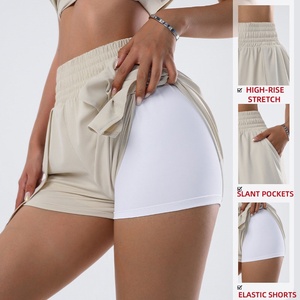 Hide Hips &amp; Prevent Wardrobe Malfunctions Athletic <strong>Shorts</strong> Slimming Side Pocket <strong>Shorts</strong> Phone Pocket Yoga <strong>Shorts</strong> with Liner - Product Image 1