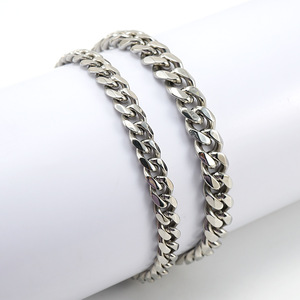 Zogxin Men's Stainless Steel Cuban Chain Bracelet 7mm Hexagon Geometric Hip Hop Jewelry Gift - Product Image 4