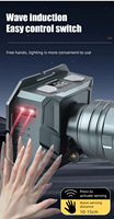 Laser blanc haute puissance Smart Wave-Sensing LED phare Source de quatre lumières lampe minière pour l'affichage de la puissance de travail en plein air étanche