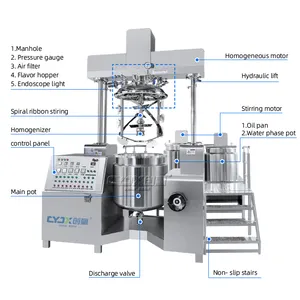 CYJX Cream Homogenizer Mixer Petroleum Jelly Mixing Tank Cosmetic Mixing Machine Lotion Vacuum Mixer