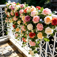 Flores Artificiales Realistas ODIS para Todas las Estaciones, Protegidas Contra Rayos UV, de Poliéster, Para Decoración de Jardín, Balcón y Exteriores