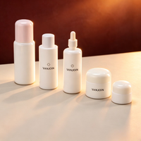 Fabricant sur mesure – Ensemble d'emballages de luxe pour cosmétiques en verre 100 ml, pot vide en porcelaine blanche 50 g pour lotion, sérum, crème avec pompe