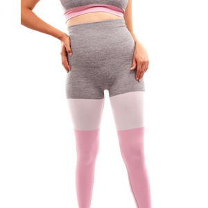 Leggings Senza Cuciture Graca - Grigio con Rosa e Bianco - Product Image 2