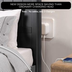 อะแดปเตอร์ชาร์จเร็ว 35w Dual Usb-c Qc3.0 Gan แบบเสียบผนัง ช่องเสียบ USB Type C สำหรับโทรศัพท์ - Product Image 2