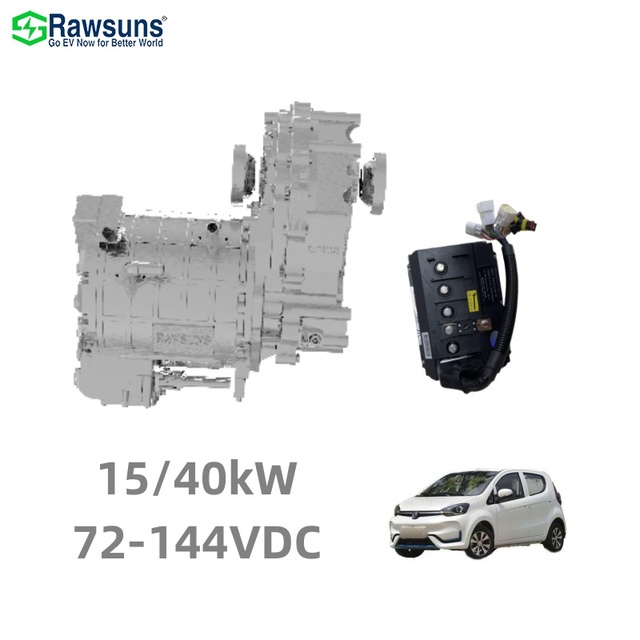 15/40kw EV Car Conversion Kit 144V RAD960 Motor with Shaft End Reducer+ Differential Tricycle Small Car Golfcart CV Axle Output
