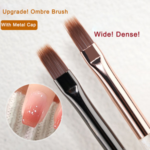 Dense Wide Nylon Ombre Nail Brush Gel Gradient Blending Dyeing Nail <b>Polish</b> Painting Pen for Manicure - Product Image 1