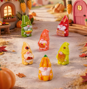Figuras de Resina de Gnomos en Miniatura 3D para Acción de Gracias, Figuras de Calabaza y Pavo para Decoración de Jardín de Otoño, Regalos para Fiestas de Cosecha - Product Image 3