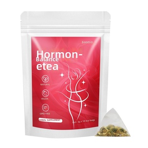 <span class=keywords><strong>Tisane</strong></span> Équilibre Hormonal Féminin Framboise, Feuilles de Sureau, Menthe, Gingembre Infusion Froide Prête à Prendre Qualité Supérieure 10 Petits Sachets Utérus - Product Image 6